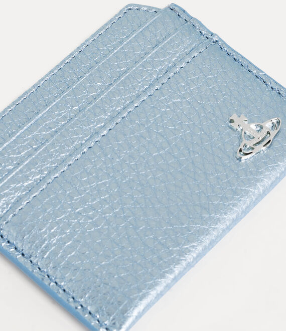 Vivienne Westwood Slim Card Holder in light blue/silver hw